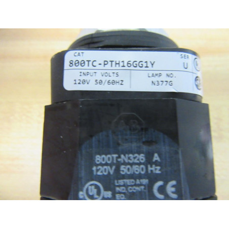 Allen Bradley 800TC-PTH16GG1Y Pilot Light Switch - New No Box