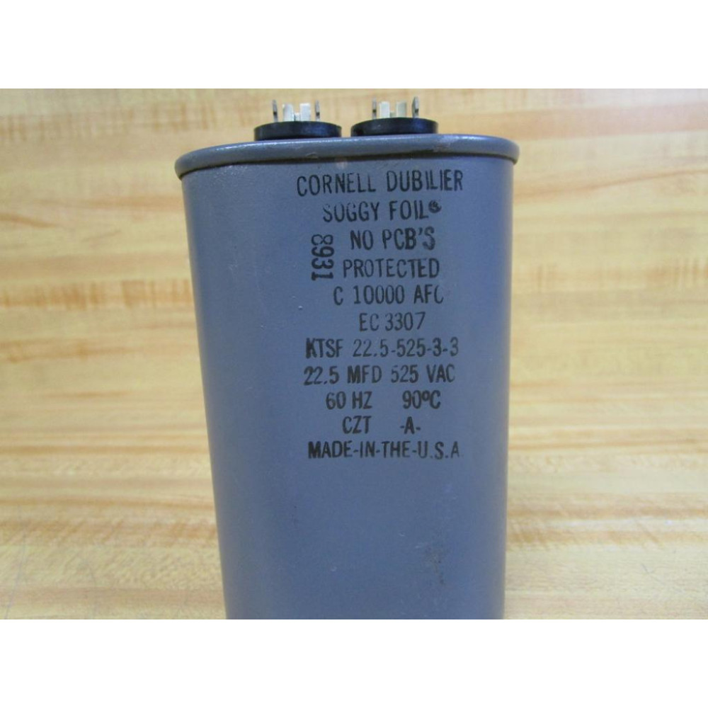 Cornell Dubilier KTSF22.5-525-3-3 Capacitor 22.5MFD 525VAC8931 - New No Box