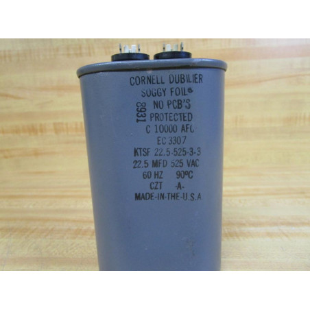 Cornell Dubilier KTSF22.5-525-3-3 Capacitor 22.5MFD 525VAC8931 - New No Box