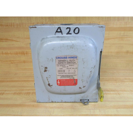 Crouse - Hinds GH421N Cooper General Duty Safety Switch Model 2 - Used