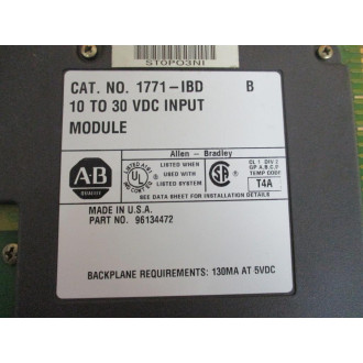 Allen Bradley 1771-IBD Input Module 1771IBD Ser.B,96134472 - Used