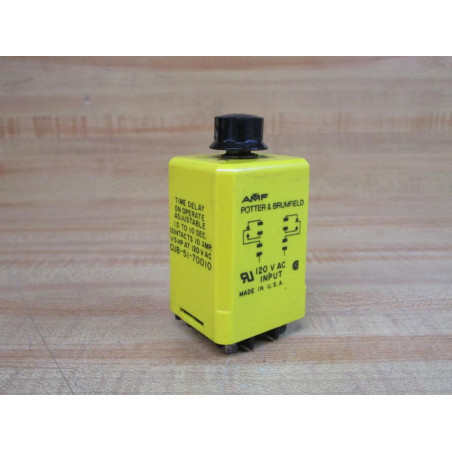 Potter & Brumfield CUB-51-70010 Relay CUB5170010 1.0 To 10 Sec. - Used
