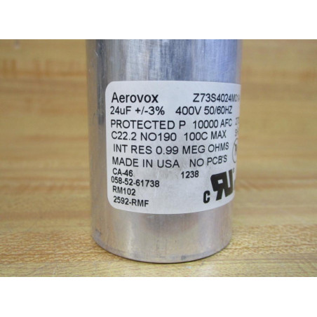 Aerovox Z73S4024M01A Capacitor 24µF 400V (Pack of 2) - Used