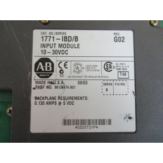 Allen Bradley 1771-IBD Input Module 1771IBD Ser.B, Rev.G02, Cracked - Used