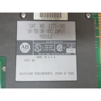 Allen Bradley 1771-IBD Input Module 1771IBD - Used