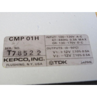 Kepco CMP 01H TDK Power Supply CMP01H - Used