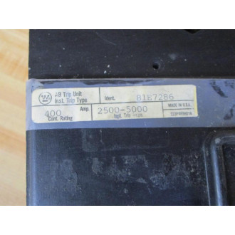 Westinghouse LA3400PRF Tri-Pac 400A Circuit Breaker With Cover - Used