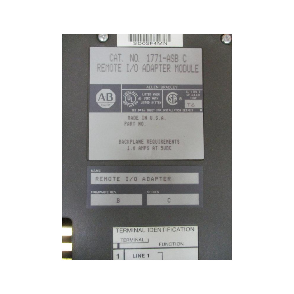 Allen Bradley 1771-ASB Module Ser.C, FW Rev. B - Used