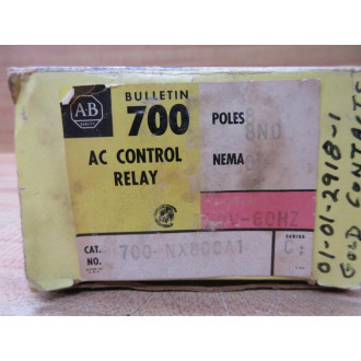 Allen Bradley 700-NX800A1 AC Control Relay 700NX800A1
