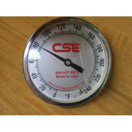 Chicago Stainless Equipment 9128305 CSE Bi-Metal Thermometer - New No Box