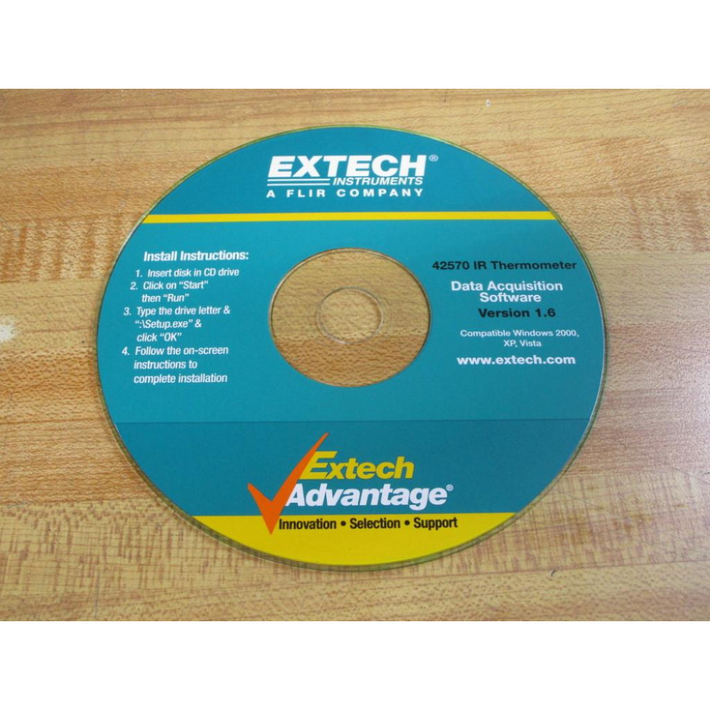 Extech Instruments 42570 IR Data Acquisition Software CD Version 1.6 - Used