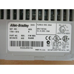 Allen Bradley 1794-IB16 Input Module 96145678,Ser A, Rev A02 - New No Box