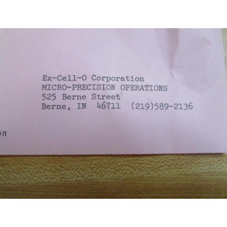 Ex-Cell-O 26-95-0737-E Vane Kit 26950737E - New No Box