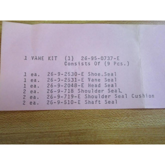 Ex-Cell-O 26-95-0737-E Vane Kit 26950737E - New No Box