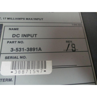 Cincinnati Milacron 3-531-3891A DC Input DCI Module 35313891A Rev. B - Used