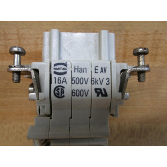 Harting HAN EAV Connector HANEAV 6 Pos. (Pack of 2) - Used