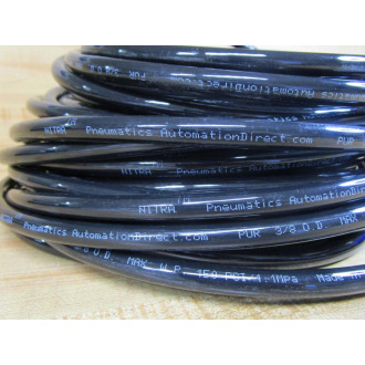Nitra Pneumatics PUR 38 O.D. Tubing PUR38OD Black, 90' - New No Box