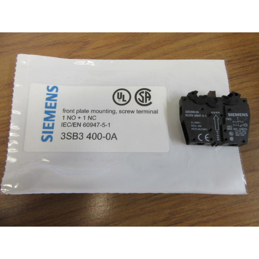 Siemens 3SB3400-0A Contact Block 3SB34000A