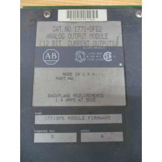 Allen Bradley 1771-OFE2 Module Ser. A, FW Rev. B - Used