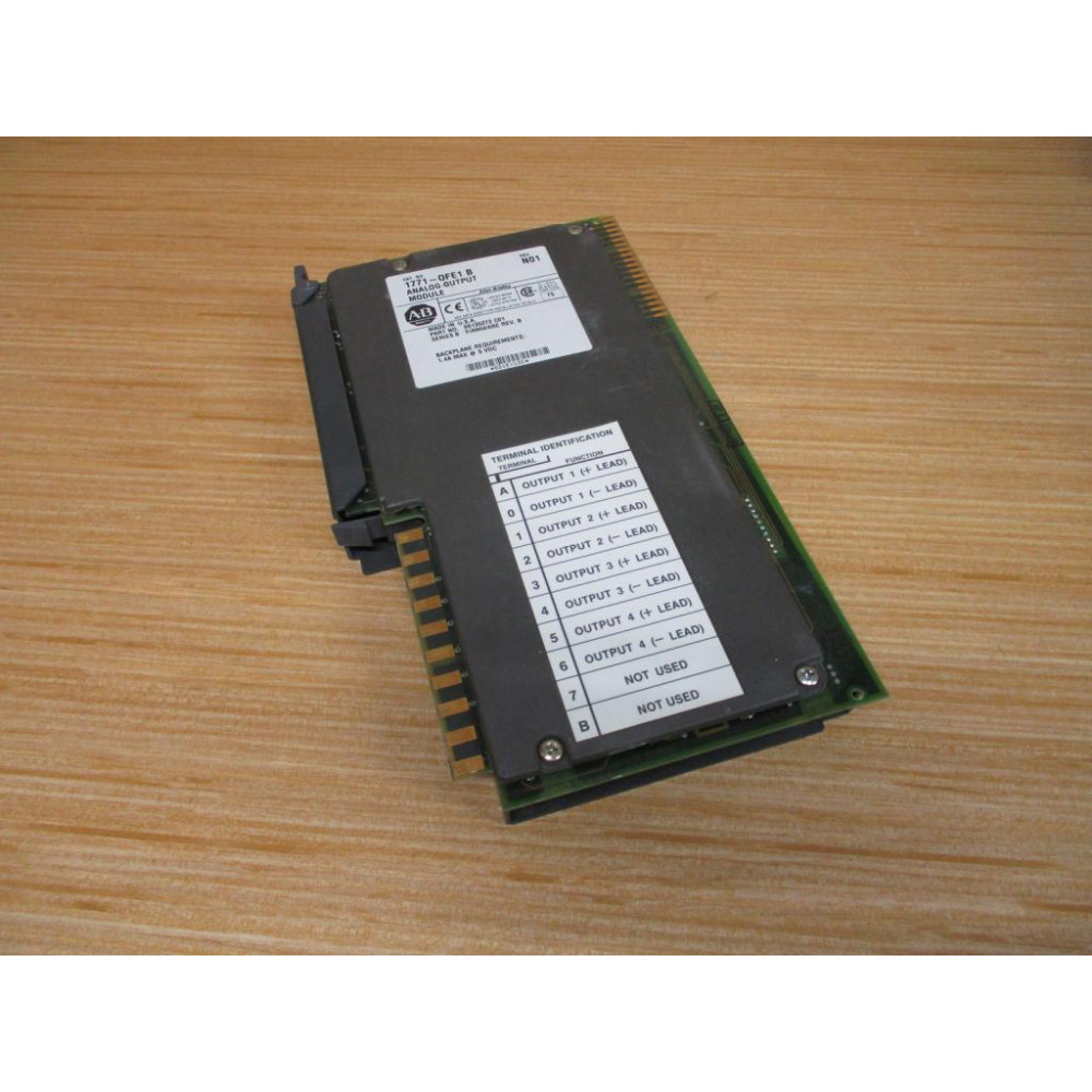 Allen Bradley 1771-OFE1 Analog Output Module Ser B,Rev N01,FW Rev B. - Used Allen Bradley 1771-OFE1 Analog Output Module Ser B,Rev N01,FW Rev B. - Used
