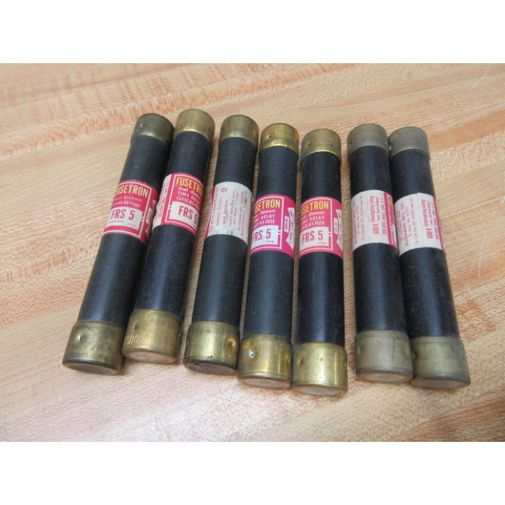 Fusetron FRS 5 Bussmann Fuse FRS5 Old Stock (Pack of 7) - New No Box