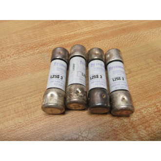 Littelfuse L25S 3 Powr-Gard Fuse L25S3 Old Stock (Pack of 4) - New No Box