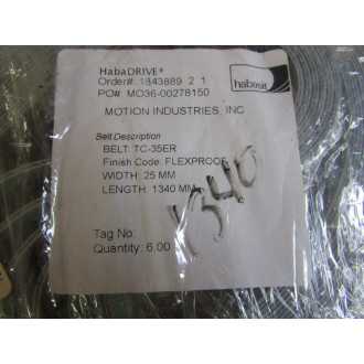 Habasit TC-35ER HabaDRIVE Flat Belt TC35ER 1340 mm