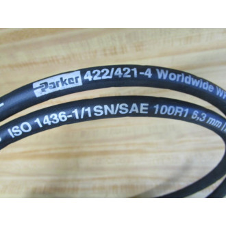 Parker 422421-4 Hydraulic Hose Assembly 4224214 6'-2" Length - New No Box