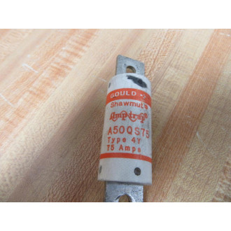 Gould Shawmut Ferraz A50QS75-4Y Fuse Cross Ref 6XPH7 - Used
