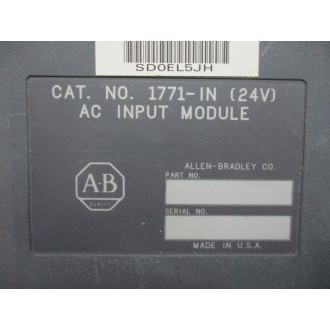 Allen Bradley 1771-IN 24VAC Input Module 1771IN - Used