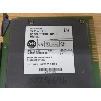 Allen Bradley 1771-IQ Module 17711Q Ser.B, Rev.B06, 96235471 D01 - Used