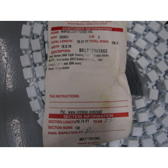 Intralox 2400-16"x10.74' Conveyor Belt 2400 - New No Box