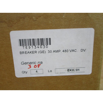 General Electric TED134030 Circuit Breaker 3 Pole 30 Amp