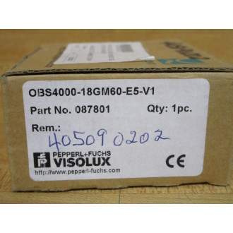 Pepperl + Fuchs OBS4000-18GM60-E5-V1 Visolux Photoelectric Sensor 87801