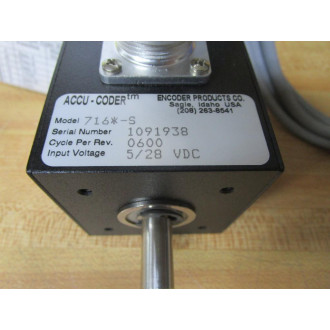 Encoder Products 716-S ACCU-CODER Encoder 716S WCable - New No Box