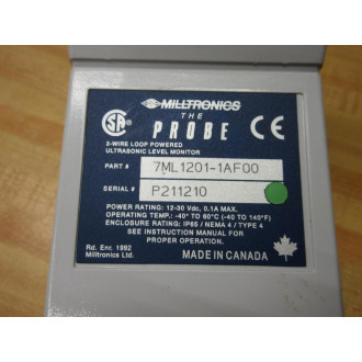 Milltronics Siemens 7ML1201-1AF00 Ultrasonic Level Monitor - Used