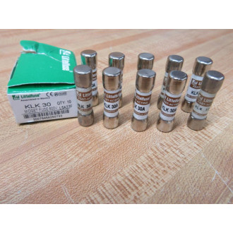 Littelfuse KLK 30 Fuse Cross Ref 486K20, KLK030 (Pack of 10)