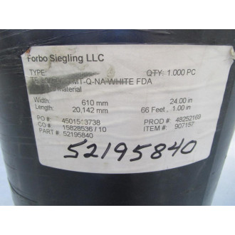 Forbo Siegling TE 802 02U MT-Q-NA-WHITE FDA Conveyor Belt 610mm x 20142mm