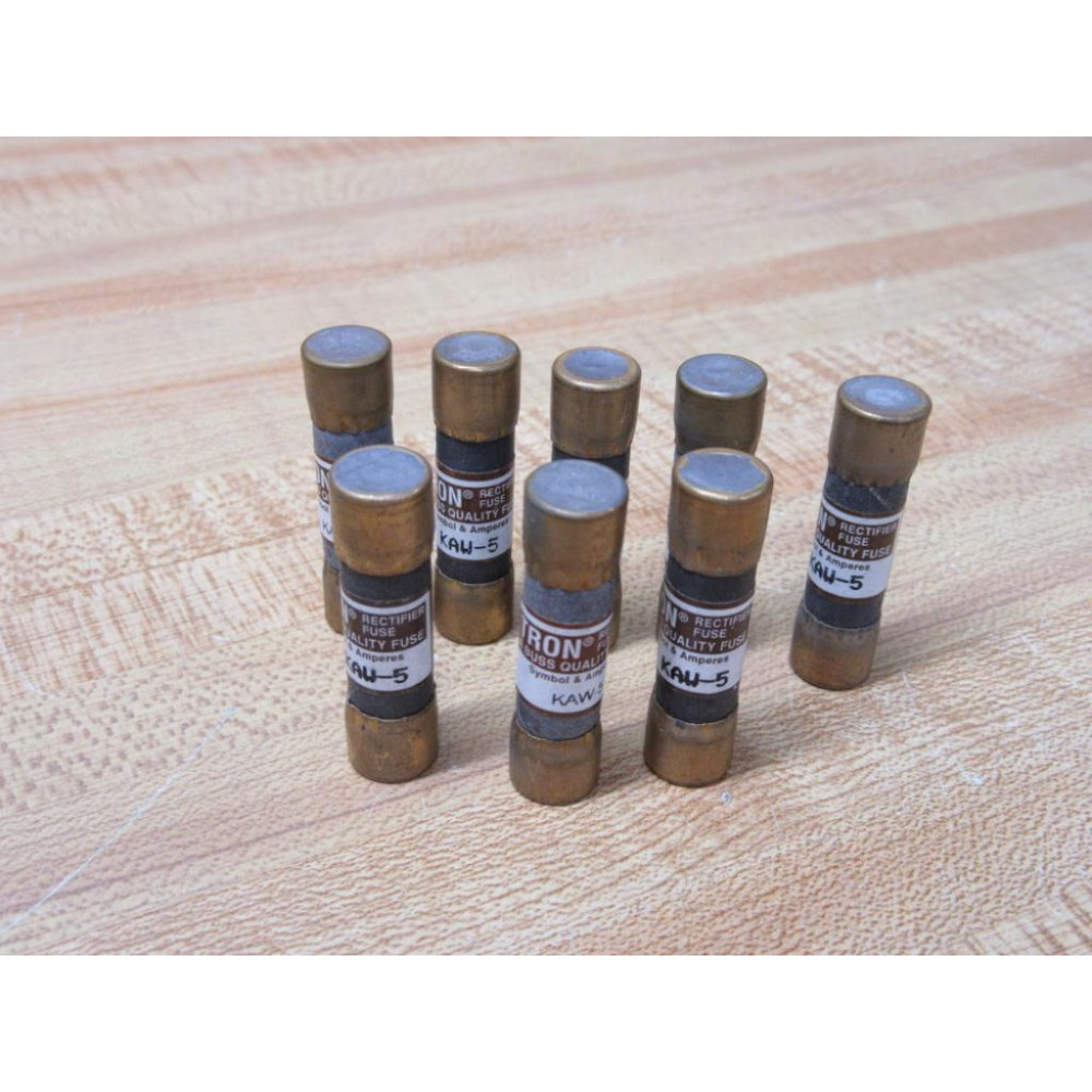 Bussmann KAW-5 Cooper Tron Rectifier Fuse KAW5 (Pack of 8) - New No Box