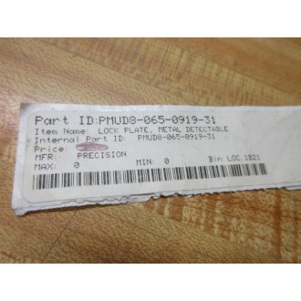 Precision PMUD8-065-0919-31 Lock Plate PMUD8065091931 (Pack of 20) - New No Box