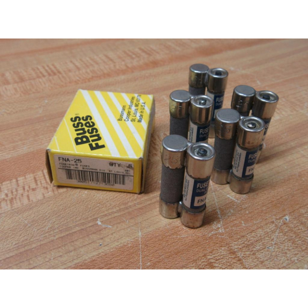 Bussmann FNA-25 Fusetron Dual-Element Fuse FNA25 (Pack of 5)