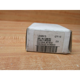 Edison LENRK15 Bussmann 15A Fuse (Pack of 10)