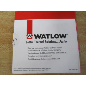Watlow 0601-0001-0000 Controller Support Tools CD 060100010000 - Used