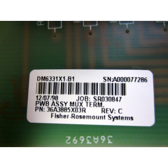 Emerson DM6421X1-B1 Mux Termination ACO DM6421X1B1 36A3885X03R - Used