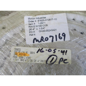 Tenneco 1-2911 Conveyor Belt RAV2W100 COS 26'-4 Length - New No Box