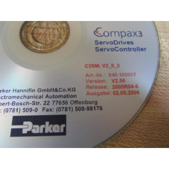 Parker Hannifin 840-100005 Compax3 Servo Drives CD 840100005 - Used