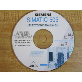 Siemens 2807797-0003 Simatic 505 Electronic Manuals CD - Used