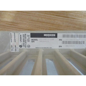 Gould AS-H819-100 Modicon Controller Rack ASH819100 White - Used