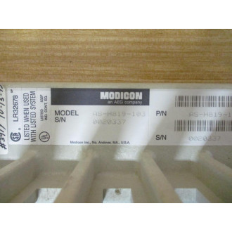 Modicon AS-H819-103 Slot Rack ASH819103 - Used