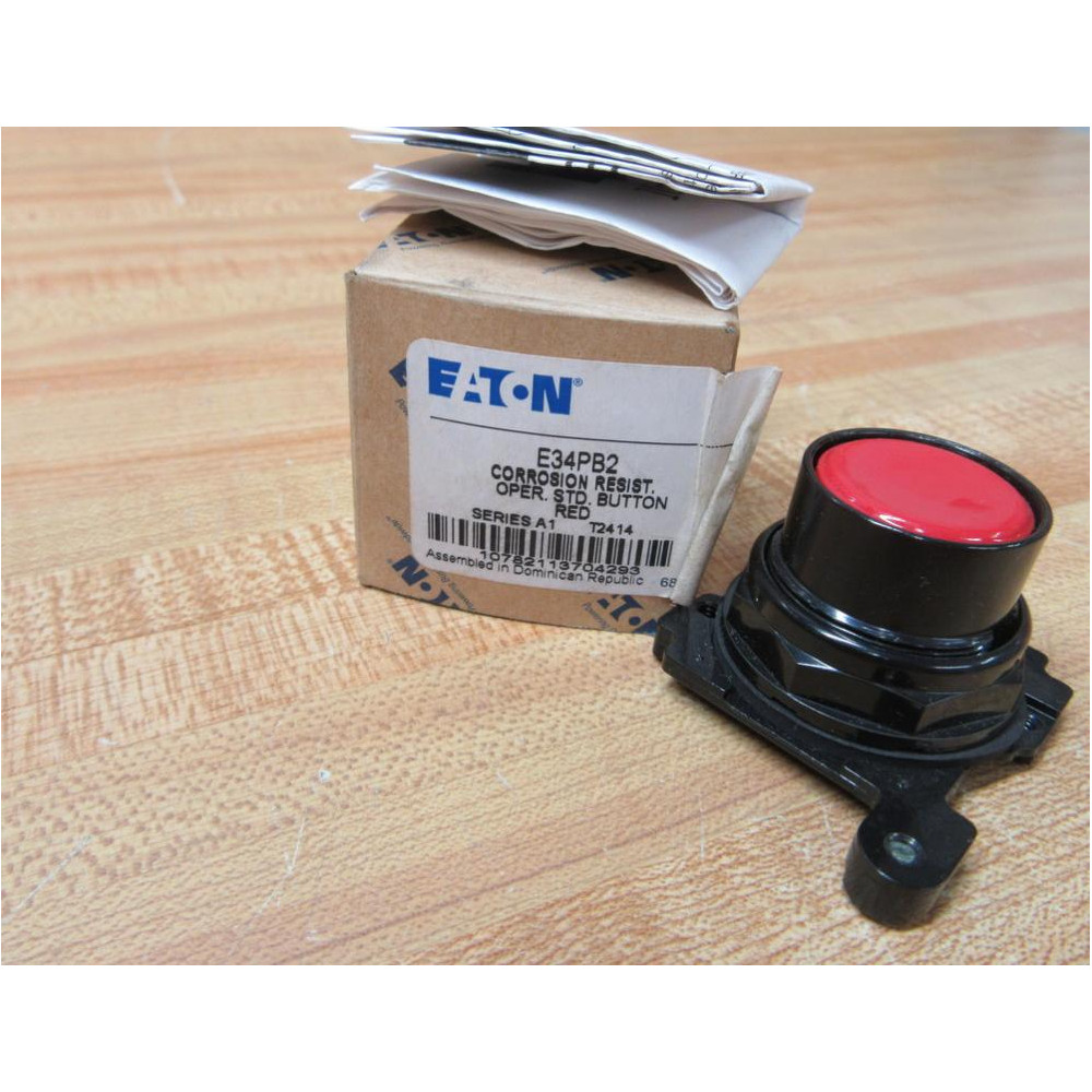 Eaton E34PB Cutler Hammer Std. Operator Button Red E34PB2